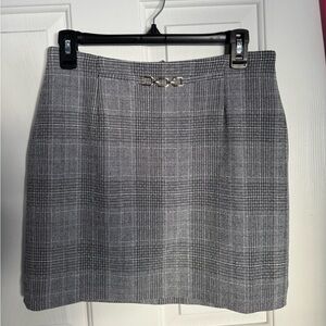 H&M Gray Checkered Plaid Pencil Skirt